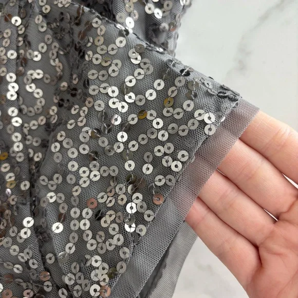 GAP Silver Sequin Kids Dress sz XXL 14 y.o. - Picture 8 of 12